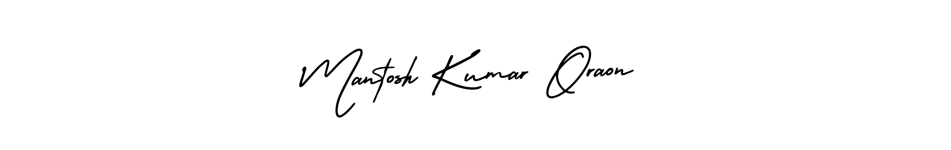 Design your own signature with our free online signature maker. With this signature software, you can create a handwritten (AmerikaSignatureDemo-Regular) signature for name Mantosh Kumar Oraon. Mantosh Kumar Oraon signature style 3 images and pictures png