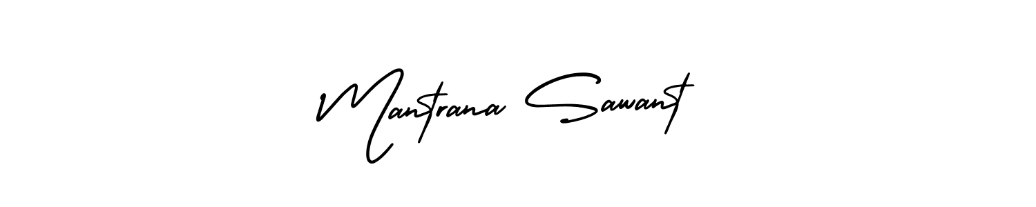 Use a signature maker to create a handwritten signature online. With this signature software, you can design (AmerikaSignatureDemo-Regular) your own signature for name Mantrana Sawant. Mantrana Sawant signature style 3 images and pictures png