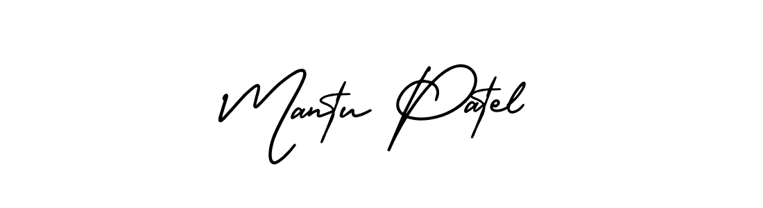 How to make Mantu Patel name signature. Use AmerikaSignatureDemo-Regular style for creating short signs online. This is the latest handwritten sign. Mantu Patel signature style 3 images and pictures png