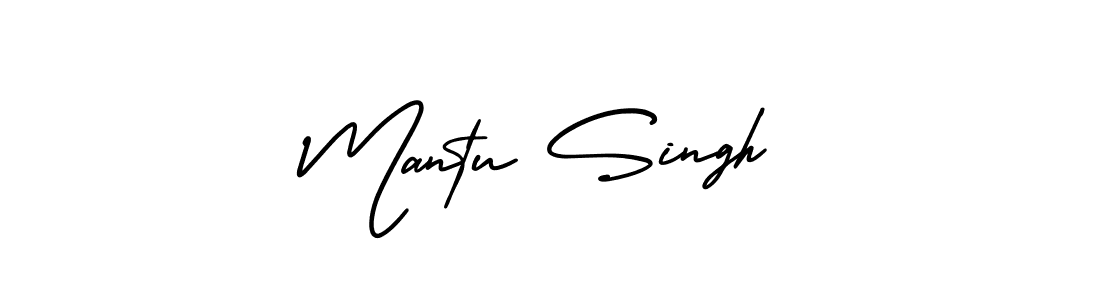 Create a beautiful signature design for name Mantu Singh. With this signature (AmerikaSignatureDemo-Regular) fonts, you can make a handwritten signature for free. Mantu Singh signature style 3 images and pictures png