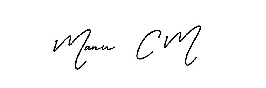 Also we have Manu  C M name is the best signature style. Create professional handwritten signature collection using AmerikaSignatureDemo-Regular autograph style. Manu  C M signature style 3 images and pictures png