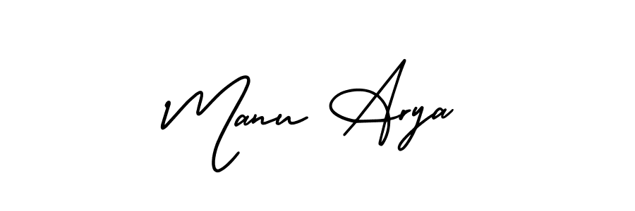 Create a beautiful signature design for name Manu Arya. With this signature (AmerikaSignatureDemo-Regular) fonts, you can make a handwritten signature for free. Manu Arya signature style 3 images and pictures png