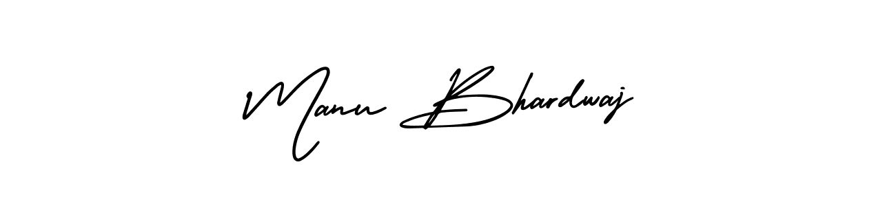 How to make Manu Bhardwaj name signature. Use AmerikaSignatureDemo-Regular style for creating short signs online. This is the latest handwritten sign. Manu Bhardwaj signature style 3 images and pictures png