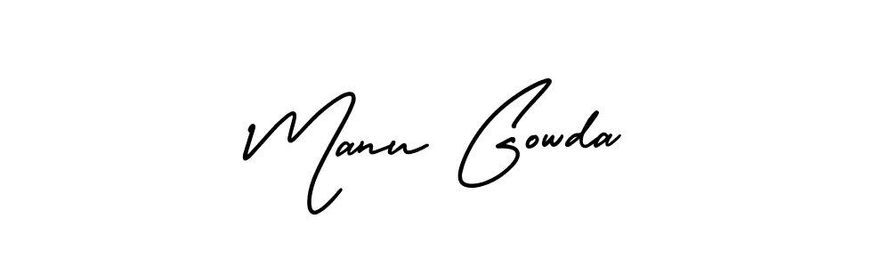 Also You can easily find your signature by using the search form. We will create Manu Gowda name handwritten signature images for you free of cost using AmerikaSignatureDemo-Regular sign style. Manu Gowda signature style 3 images and pictures png