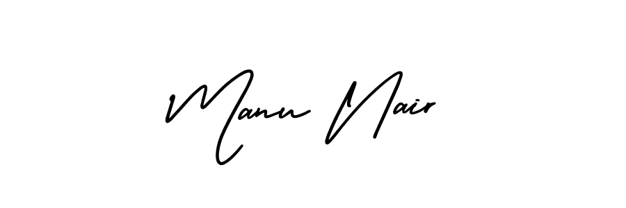 How to Draw Manu Nair signature style? AmerikaSignatureDemo-Regular is a latest design signature styles for name Manu Nair. Manu Nair signature style 3 images and pictures png