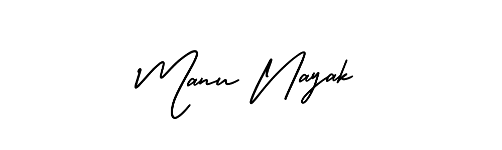 Design your own signature with our free online signature maker. With this signature software, you can create a handwritten (AmerikaSignatureDemo-Regular) signature for name Manu Nayak. Manu Nayak signature style 3 images and pictures png