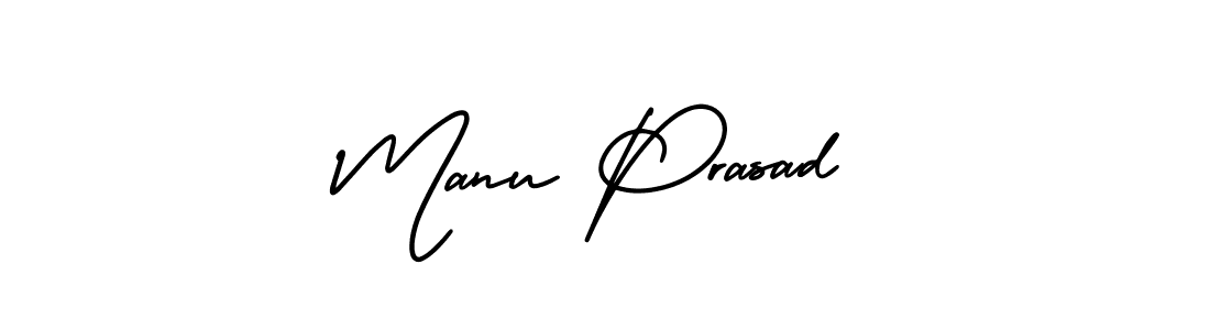 Manu Prasad stylish signature style. Best Handwritten Sign (AmerikaSignatureDemo-Regular) for my name. Handwritten Signature Collection Ideas for my name Manu Prasad. Manu Prasad signature style 3 images and pictures png