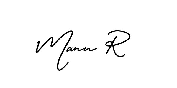 if you are searching for the best signature style for your name Manu R. so please give up your signature search. here we have designed multiple signature styles  using AmerikaSignatureDemo-Regular. Manu R signature style 3 images and pictures png