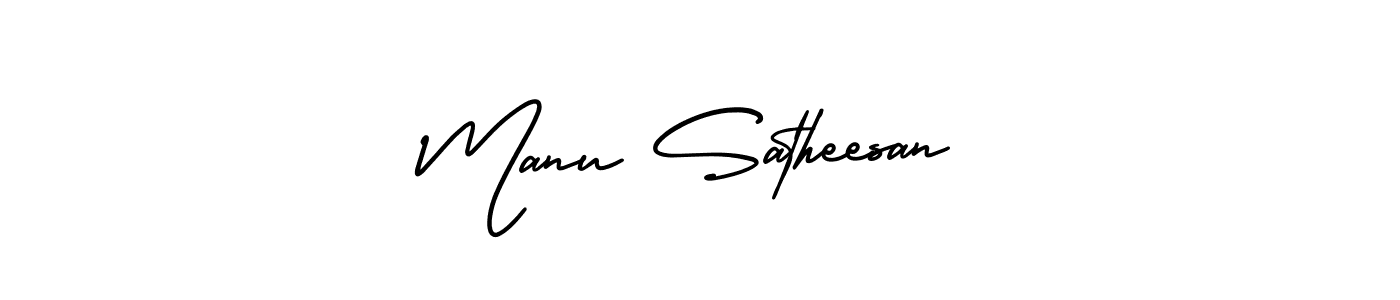 Make a beautiful signature design for name Manu Satheesan. Use this online signature maker to create a handwritten signature for free. Manu Satheesan signature style 3 images and pictures png