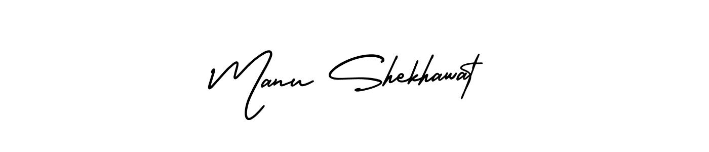 if you are searching for the best signature style for your name Manu Shekhawat. so please give up your signature search. here we have designed multiple signature styles  using AmerikaSignatureDemo-Regular. Manu Shekhawat signature style 3 images and pictures png