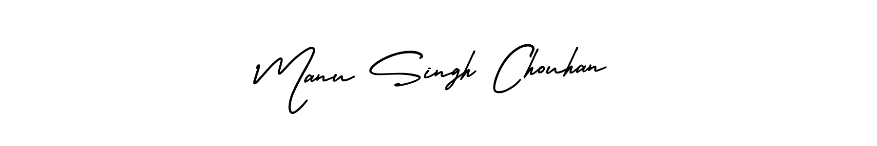 Make a beautiful signature design for name Manu Singh Chouhan. With this signature (AmerikaSignatureDemo-Regular) style, you can create a handwritten signature for free. Manu Singh Chouhan signature style 3 images and pictures png