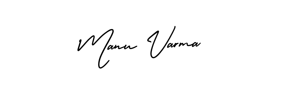 Manu Varma stylish signature style. Best Handwritten Sign (AmerikaSignatureDemo-Regular) for my name. Handwritten Signature Collection Ideas for my name Manu Varma. Manu Varma signature style 3 images and pictures png
