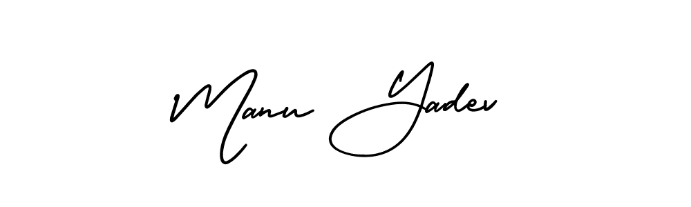Create a beautiful signature design for name Manu Yadev. With this signature (AmerikaSignatureDemo-Regular) fonts, you can make a handwritten signature for free. Manu Yadev signature style 3 images and pictures png