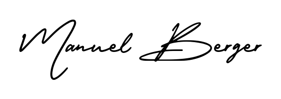 A dynamic signature style for Manuel Berger using AmerikaSignatureDemo-Regular script. Designed to look authentic, handwritten, and professional. Manuel Berger signature style 3 images and pictures png
