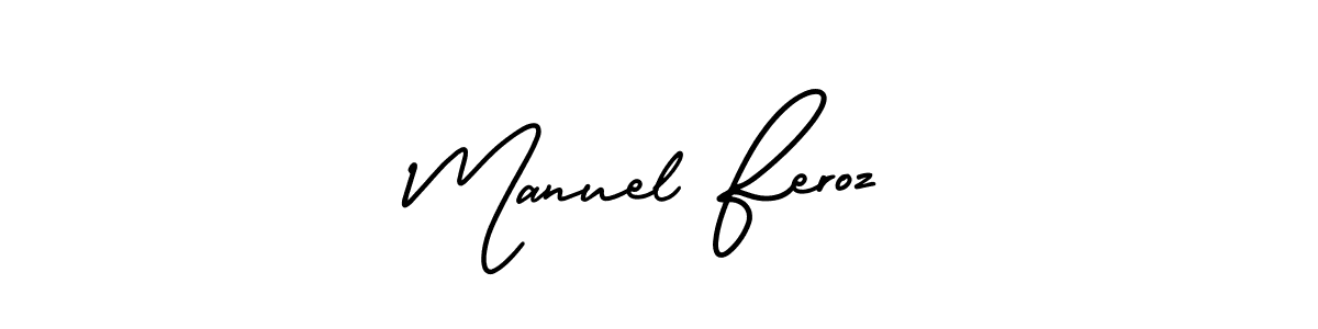 Manuel Feroz stylish signature style. Best Handwritten Sign (AmerikaSignatureDemo-Regular) for my name. Handwritten Signature Collection Ideas for my name Manuel Feroz. Manuel Feroz signature style 3 images and pictures png