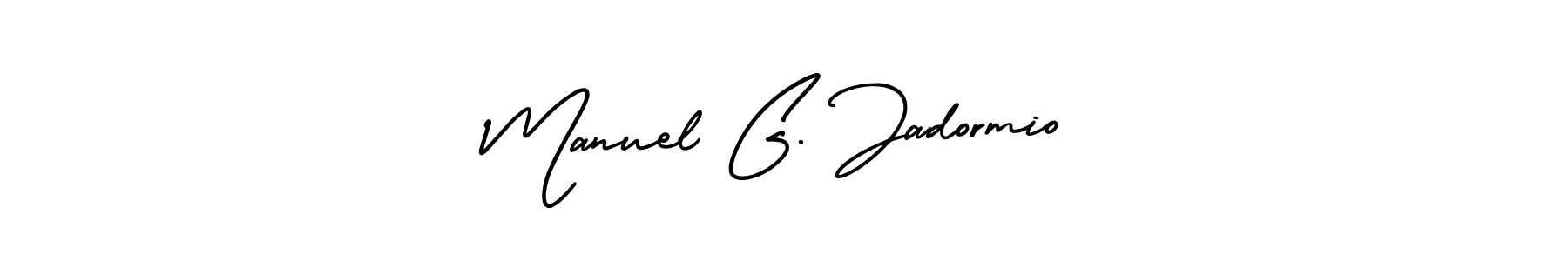 Make a short Manuel G. Jadormio signature style. Manage your documents anywhere anytime using AmerikaSignatureDemo-Regular. Create and add eSignatures, submit forms, share and send files easily. Manuel G. Jadormio signature style 3 images and pictures png