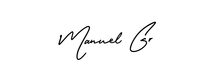 Use a signature maker to create a handwritten signature online. With this signature software, you can design (AmerikaSignatureDemo-Regular) your own signature for name Manuel Gr. Manuel Gr signature style 3 images and pictures png