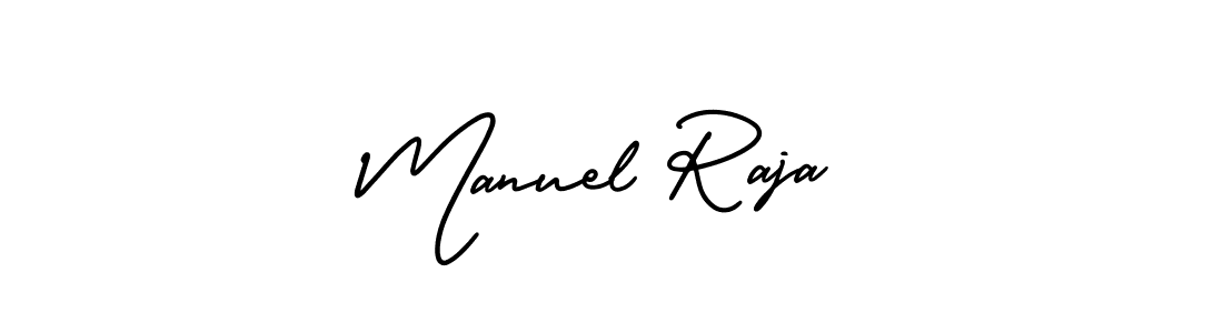 Manuel Raja stylish signature style. Best Handwritten Sign (AmerikaSignatureDemo-Regular) for my name. Handwritten Signature Collection Ideas for my name Manuel Raja. Manuel Raja signature style 3 images and pictures png