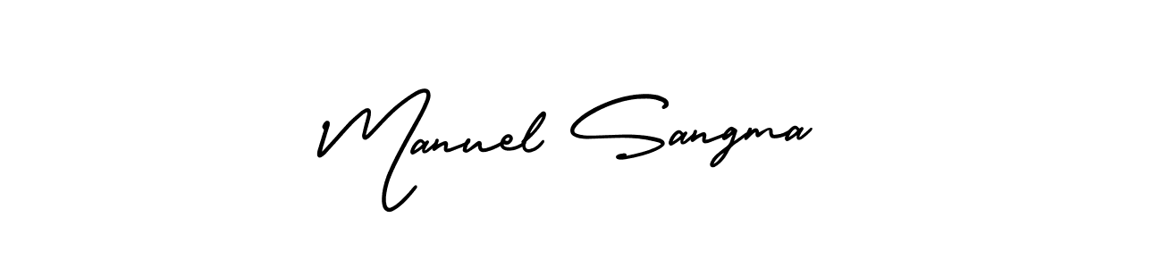 Design your own signature with our free online signature maker. With this signature software, you can create a handwritten (AmerikaSignatureDemo-Regular) signature for name Manuel Sangma. Manuel Sangma signature style 3 images and pictures png