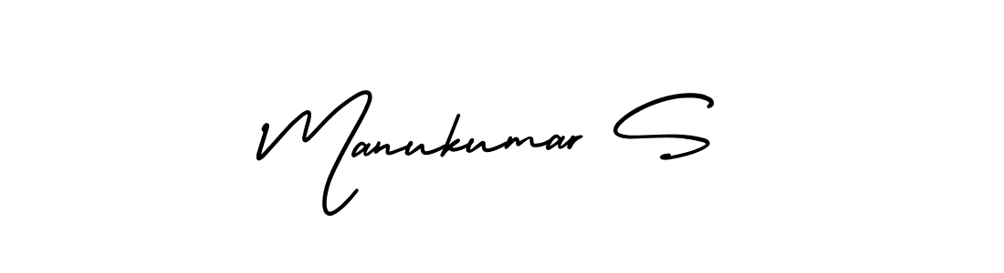 Also You can easily find your signature by using the search form. We will create Manukumar S name handwritten signature images for you free of cost using AmerikaSignatureDemo-Regular sign style. Manukumar S signature style 3 images and pictures png
