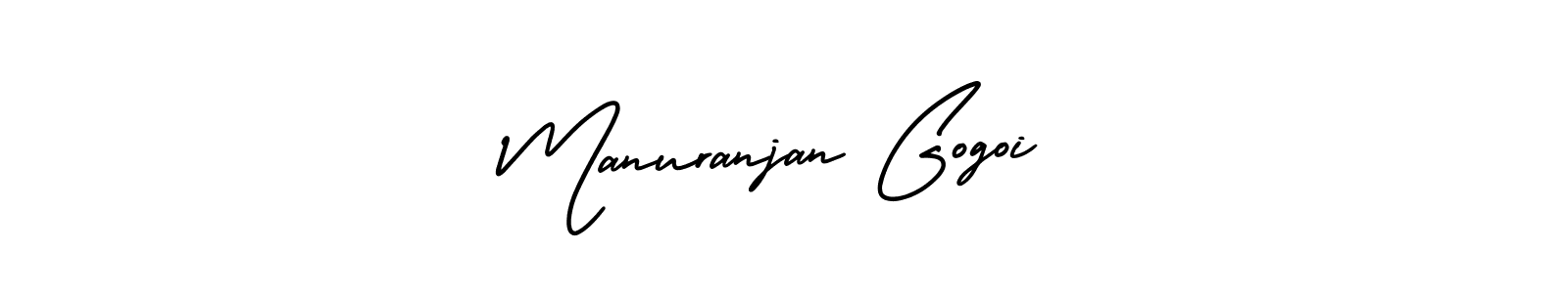 Design your own signature with our free online signature maker. With this signature software, you can create a handwritten (AmerikaSignatureDemo-Regular) signature for name Manuranjan Gogoi. Manuranjan Gogoi signature style 3 images and pictures png