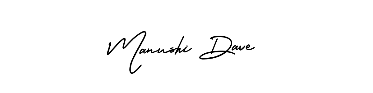 The best way (AmerikaSignatureDemo-Regular) to make a short signature is to pick only two or three words in your name. The name Manushi Dave include a total of six letters. For converting this name. Manushi Dave signature style 3 images and pictures png