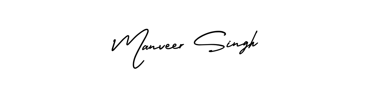 The best way (AmerikaSignatureDemo-Regular) to make a short signature is to pick only two or three words in your name. The name Manveer Singh include a total of six letters. For converting this name. Manveer Singh signature style 3 images and pictures png