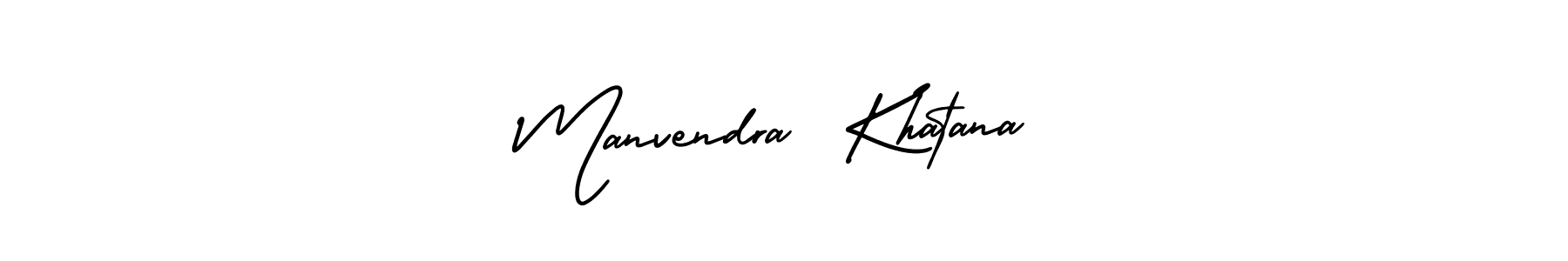 Similarly AmerikaSignatureDemo-Regular is the best handwritten signature design. Signature creator online .You can use it as an online autograph creator for name Manvendra  Khatana. Manvendra  Khatana signature style 3 images and pictures png