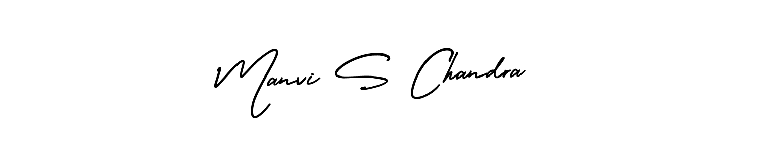 Make a beautiful signature design for name Manvi S Chandra. Use this online signature maker to create a handwritten signature for free. Manvi S Chandra signature style 3 images and pictures png