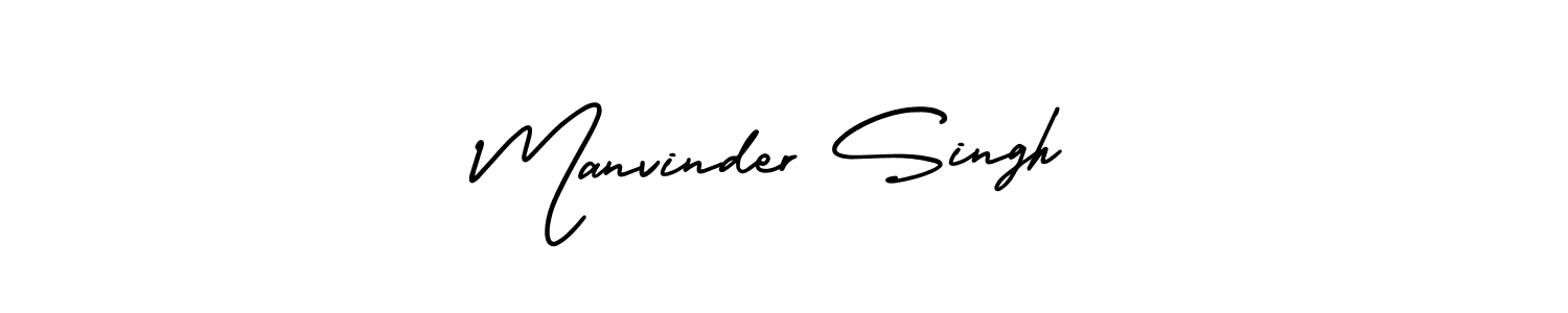 How to make Manvinder Singh name signature. Use AmerikaSignatureDemo-Regular style for creating short signs online. This is the latest handwritten sign. Manvinder Singh signature style 3 images and pictures png