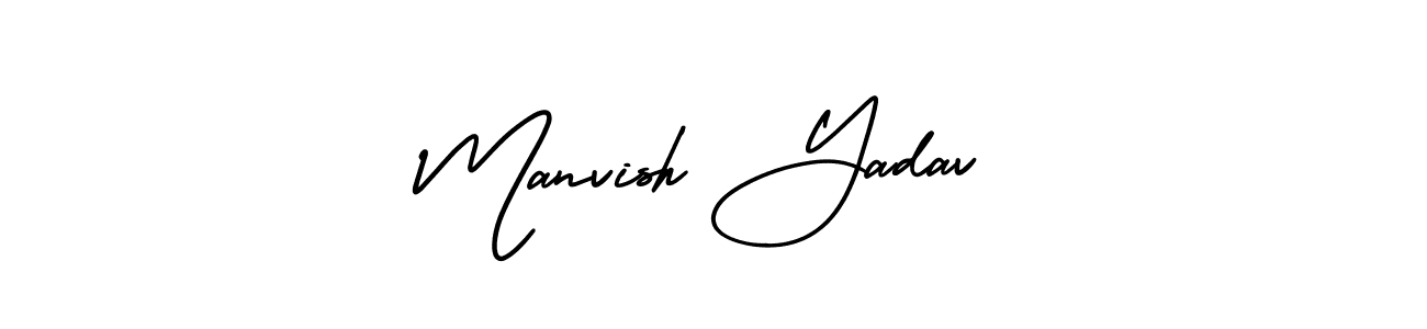 Similarly AmerikaSignatureDemo-Regular is the best handwritten signature design. Signature creator online .You can use it as an online autograph creator for name Manvish Yadav. Manvish Yadav signature style 3 images and pictures png