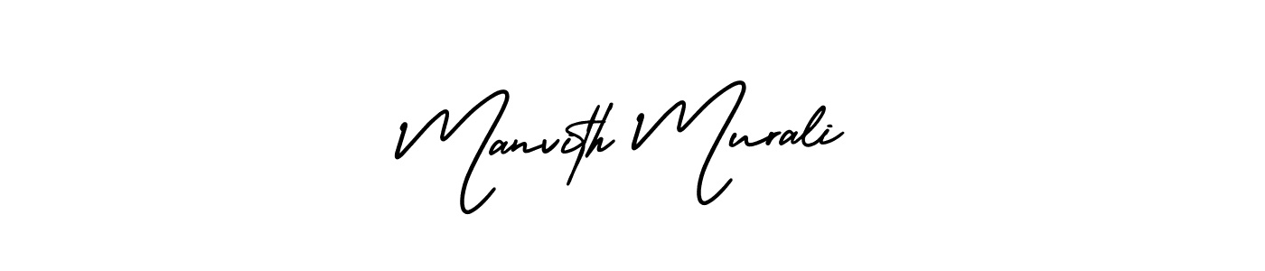 Manvith Murali stylish signature style. Best Handwritten Sign (AmerikaSignatureDemo-Regular) for my name. Handwritten Signature Collection Ideas for my name Manvith Murali. Manvith Murali signature style 3 images and pictures png