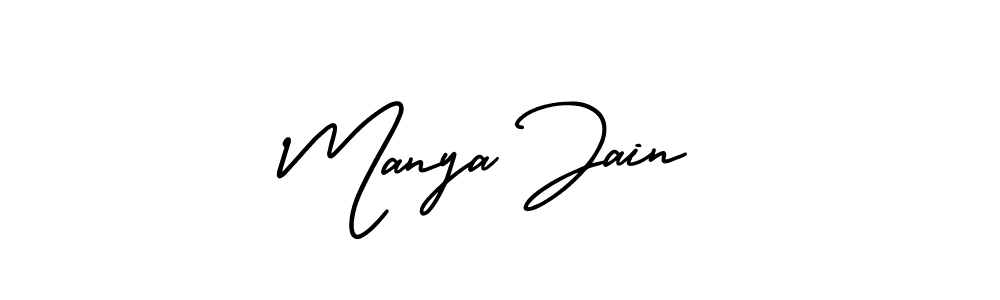 Create a beautiful signature design for name Manya Jain. With this signature (AmerikaSignatureDemo-Regular) fonts, you can make a handwritten signature for free. Manya Jain signature style 3 images and pictures png