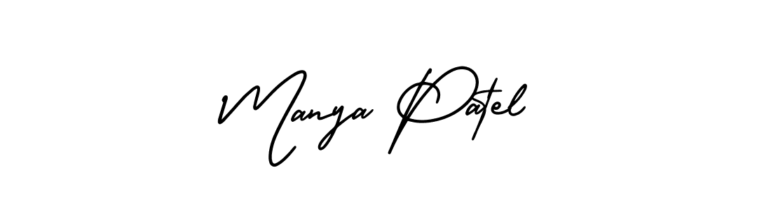 Also You can easily find your signature by using the search form. We will create Manya Patel name handwritten signature images for you free of cost using AmerikaSignatureDemo-Regular sign style. Manya Patel signature style 3 images and pictures png