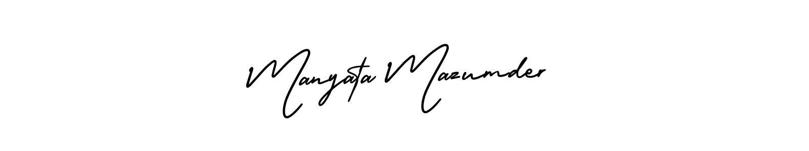 This is the best signature style for the Manyata Mazumder name. Also you like these signature font (AmerikaSignatureDemo-Regular). Mix name signature. Manyata Mazumder signature style 3 images and pictures png