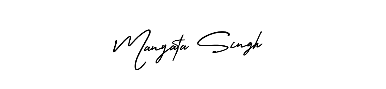 Use a signature maker to create a handwritten signature online. With this signature software, you can design (AmerikaSignatureDemo-Regular) your own signature for name Manyata Singh. Manyata Singh signature style 3 images and pictures png