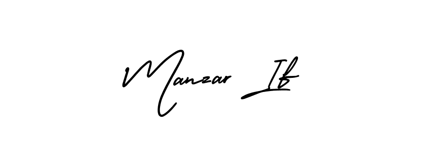 Manzar If stylish signature style. Best Handwritten Sign (AmerikaSignatureDemo-Regular) for my name. Handwritten Signature Collection Ideas for my name Manzar If. Manzar If signature style 3 images and pictures png