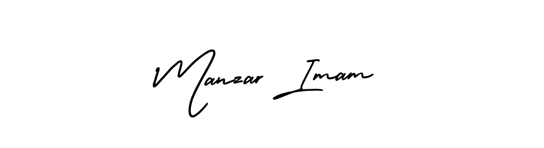Also You can easily find your signature by using the search form. We will create Manzar Imam name handwritten signature images for you free of cost using AmerikaSignatureDemo-Regular sign style. Manzar Imam signature style 3 images and pictures png