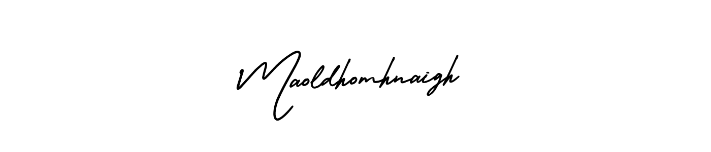 How to make Maoldhomhnaigh signature? AmerikaSignatureDemo-Regular is a professional autograph style. Create handwritten signature for Maoldhomhnaigh name. Maoldhomhnaigh signature style 3 images and pictures png