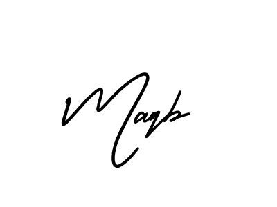 Make a beautiful signature design for name Maqb. With this signature (AmerikaSignatureDemo-Regular) style, you can create a handwritten signature for free. Maqb signature style 3 images and pictures png