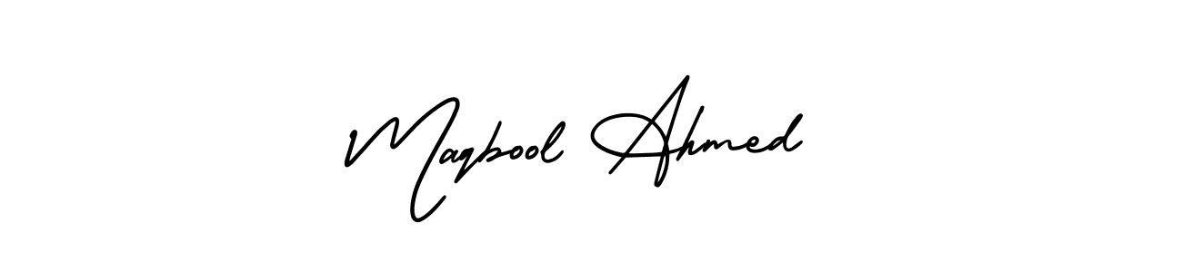 if you are searching for the best signature style for your name Maqbool Ahmed. so please give up your signature search. here we have designed multiple signature styles  using AmerikaSignatureDemo-Regular. Maqbool Ahmed signature style 3 images and pictures png
