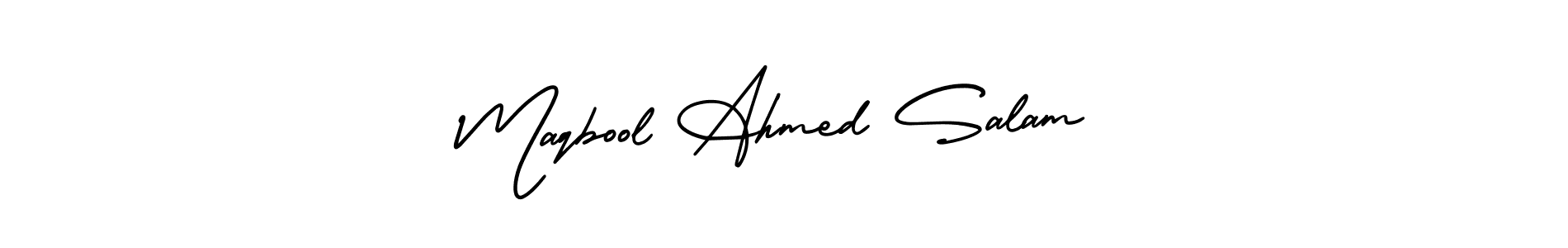 if you are searching for the best signature style for your name Maqbool Ahmed Salam. so please give up your signature search. here we have designed multiple signature styles  using AmerikaSignatureDemo-Regular. Maqbool Ahmed Salam signature style 3 images and pictures png