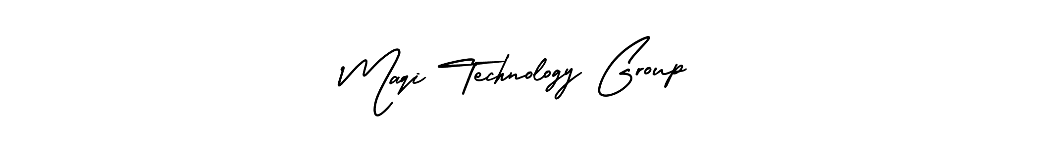 The best way (AmerikaSignatureDemo-Regular) to make a short signature is to pick only two or three words in your name. The name Maqi Technology Group include a total of six letters. For converting this name. Maqi Technology Group signature style 3 images and pictures png