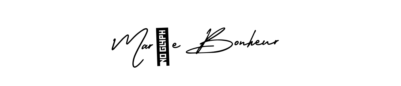 Make a beautiful signature design for name Marée Bonheur. With this signature (AmerikaSignatureDemo-Regular) style, you can create a handwritten signature for free. Marée Bonheur signature style 3 images and pictures png