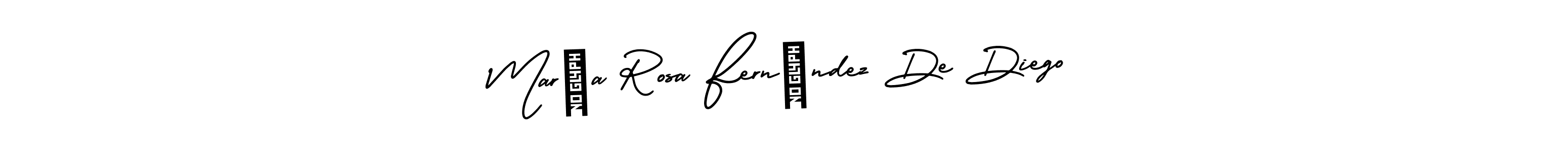 How to make María Rosa Fernández De Diego signature? AmerikaSignatureDemo-Regular is a professional autograph style. Create handwritten signature for María Rosa Fernández De Diego name. María Rosa Fernández De Diego signature style 3 images and pictures png