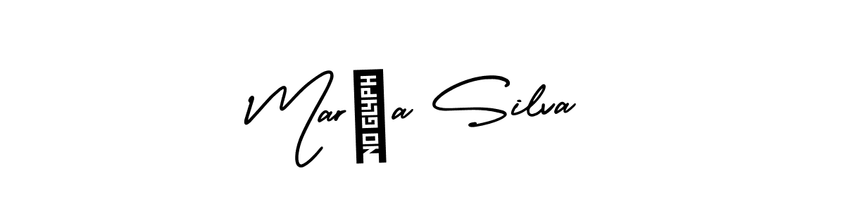 María Silva stylish signature style. Best Handwritten Sign (AmerikaSignatureDemo-Regular) for my name. Handwritten Signature Collection Ideas for my name María Silva. María Silva signature style 3 images and pictures png