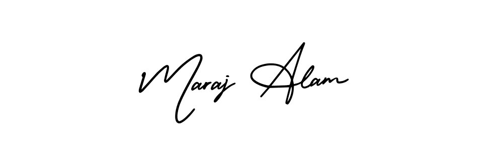 How to make Maraj Alam name signature. Use AmerikaSignatureDemo-Regular style for creating short signs online. This is the latest handwritten sign. Maraj Alam signature style 3 images and pictures png
