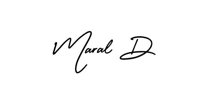 The best way (AmerikaSignatureDemo-Regular) to make a short signature is to pick only two or three words in your name. The name Maral D include a total of six letters. For converting this name. Maral D signature style 3 images and pictures png