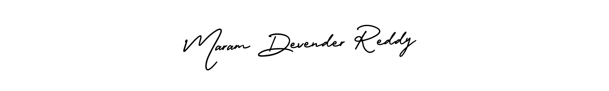 How to make Maram Devender Reddy name signature. Use AmerikaSignatureDemo-Regular style for creating short signs online. This is the latest handwritten sign. Maram Devender Reddy signature style 3 images and pictures png