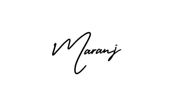 Make a beautiful signature design for name Maranj. With this signature (AmerikaSignatureDemo-Regular) style, you can create a handwritten signature for free. Maranj signature style 3 images and pictures png